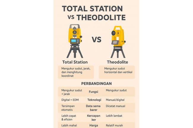 Total Station vs Theodolite: Memahami Perbedaan dan Fungsinya